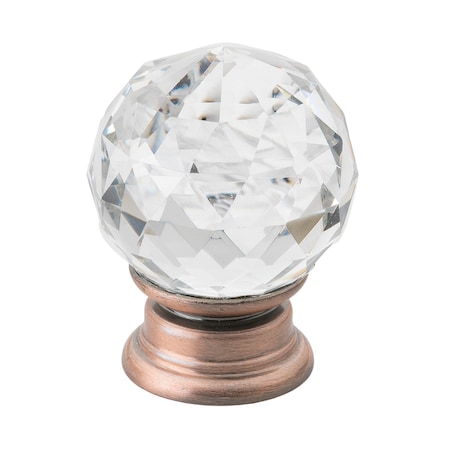 Gliderite Hardware 1-1/4 in. Crystal Cabinet Knob -, 5PK 9003-ORB-30-5